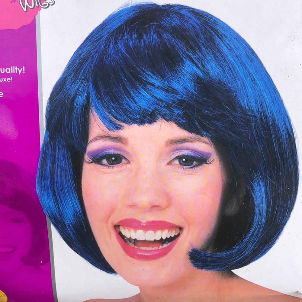 NIB - BLUE WIG - Rubies Super Model Wig - Costume/Fashion Wig